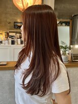 ノエル ヘアー アトリエ(Noele hair atelier)&nbsp;フェザーレイヤー×オレンジブラウン