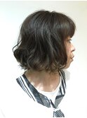 【Sec. hair design 水戸】切りっぱなしボブのニュアンスカール