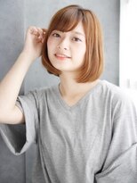 ヘアメイク ナル(hair make nalu)&nbsp;ハイトーンボブのワンカールスタイル