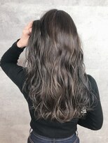 アンダーバーホワイト 天王寺阿倍野店(_WHITE)&nbsp;モノトーンアッシュ_ほつれウェーブ_カーキ_外国人風カラー