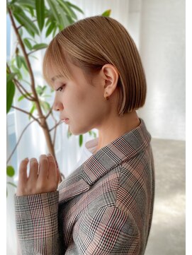 ヘアサロンエム 渋谷店(HAIR SALON M) 切りっぱなしボブ/外はねウルフレイヤーカットブリーチシャギー