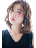 ナンバー デセオ 吉祥寺(N° deseo) 濡れ髪 切りっぱなし オリーブカラー セミウェットウェーブ