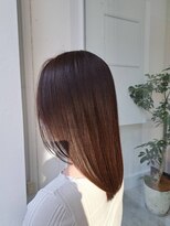 ラフランクリー(la frankly) ウェーブヘア/シアベージュ/バングカラー/シースルーバング