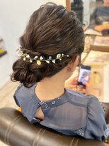 マリアバイアフロート(Maria by AFLOAT) 【山田】王道ゆるふわシニヨン結婚式ヘア　ヘアセット