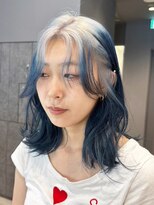 アルバム 銀座(ALBUM GINZA)&nbsp;ブルーシルバーブルーグレージュニュアンスカラー_ba478511