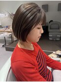 ハイライトボブレイヤースタイル