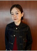 センターバングで大人っぽく外ハネボブ