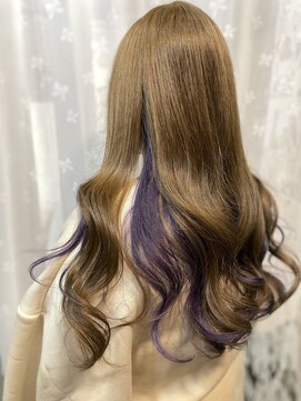 ヲタクに美容室は難しい。 推しインナーカラー☆ベージュラベンダー