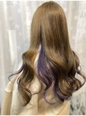 推しインナーカラー☆ベージュラベンダー