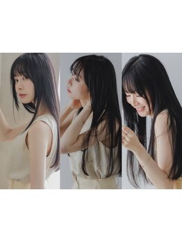 酸性ストレートを使用したダメージレスな縮毛矯正でツヤ×ストレートが叶う◎手触りのいいサラサラヘアに◇