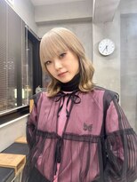 テトヘアー(teto hair)&nbsp;ハイトーンカラー ルーツカラー ベージュカラー デザイン
