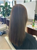 セミロング/透明感ナチュラルブラウン