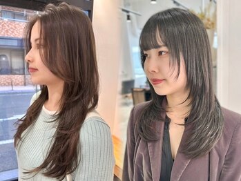 ビューバイネオリーブ 用賀店(Beau'r by neolive)の写真/【顔まわりレイヤー・ハッシュレイヤー】カット+カラー＋オージュアTR¥8330♪ボブもお任せ[用賀]