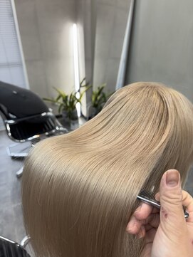 ファビ 渋谷(Fab) くびれヘア/暗めカラー/アプリコットオレンジ/縮毛矯正