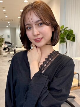 ソラ 表参道(SORA) 【MOMONE】ボブレイヤーボブレイヤーカット丸みボブベージュ