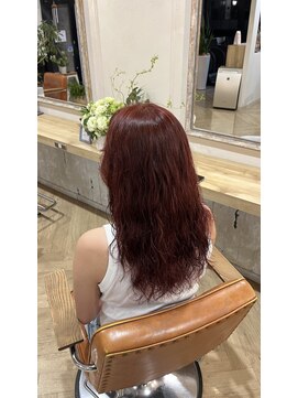 リグ ヘアアンドデザイン(LiG hair&design) ワインレッドカラー