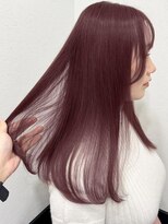 ラグナ(LAGUNA)&nbsp;ボルドーピンクレッド/ロング/ブリーチなしダブルカラー