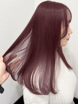 ラグナ(LAGUNA) ボルドーピンクレッド/ロング/ブリーチなしダブルカラー