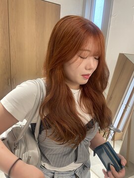 ラミエ バイ メルト 吉祥寺(lamie by melt) 小川/ブリーチなしwカラーレイヤーカットオレンジベージュ吉祥寺