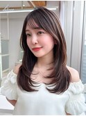 イメチェン顔まわりレイヤー/おろし前髪/ハッシュカット