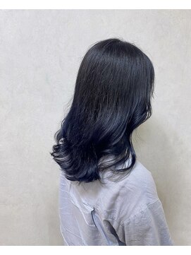 TELA HAIR 石岡店【テーラヘアー】【4月15日NEW OPEN(予定)】 ネイビーブルー×グラデーションカラー【TELA HAIR 石岡】
