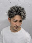 大人ホワイトメッシュ　白髪ボカシ