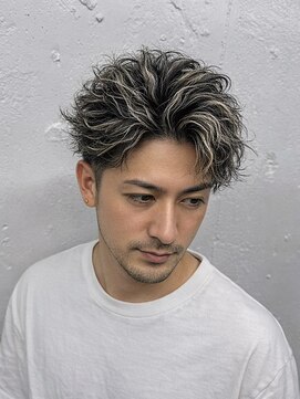 メンズ ラピス(Men's Lapis) 大人ホワイトメッシュ　白髪ボカシ