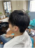 ナチュラルパーマ×ツーブロック