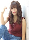 【阿部春菜】ウェーブ×ウェットな質感でリゾート風ラフヘアー