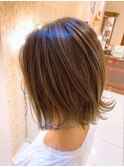 メッシュを活かした透明感抜群外ハネボブ☆