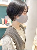 【☆滝田】小顔丸みショートボブ やわらかダークグレージュ