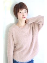 オーロ 緑地公園店(ORO)&nbsp;ことりベージュアッシュブラウン大人かわいいワンサイドショート