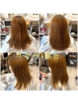 ヘアーサロン ポラリス(POLARIS) リケラトリートメント3回の効果実績☆