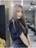 ハイトーン　ロング　ストレート　大野城　美容室