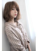 リープ 祖師ヶ谷大蔵(leap)&nbsp;★くびレイヤーエモージュ斜めバング グレージュカラー