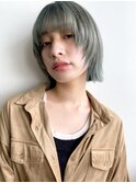 大人可愛い20代30代40代前髪前下がりショートボブ丸みショート