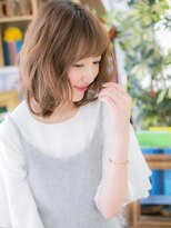 カバーヘア ブリス 大宮西口(COVER HAIR bliss)&nbsp;斜めバングインナーハイライトくせ毛風ミディc5大宮20代30代40代