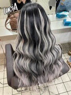 ルシア 京都四条河原町烏丸(LuciA) 【レミー100%/54cm】シールエクステ100枚×バレイヤージュ