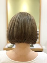 ヘアー グリーン(hair green) オリーブブラウン/前下がりボブ/白髪染め/透明感カラー