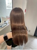 髪質改善縮毛矯正ストレートブリーチなしココアブラウン