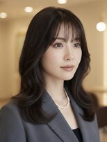 ビュートリアム 福岡(BEAUTRIUM) "顔周り似合わせカット"艶髪セミロングスタイル【福岡/天神】