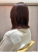 結べる◎切りっぱなしボブ×暖色ブラウン