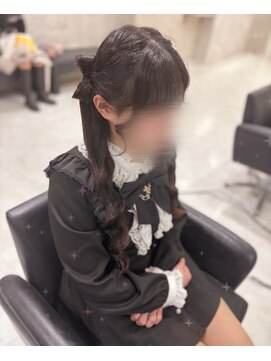 ヘア サロン クラン ソア 心斎橋店(hair salon clan soar) ハーフアップ立体リボン