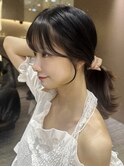 暗めカラー/韓国風巻き/レイヤーカット/髪質改善/縮毛矯正/池袋