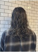 春カラー◎メンズロングパーマ×ハイライト×スパイラルパーマ