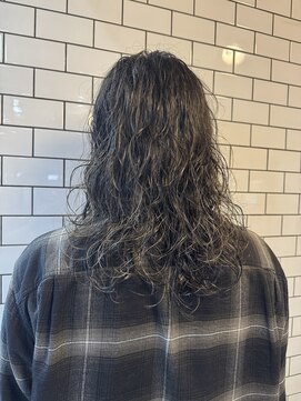 オーガニック ライフ 若葉 鶴ヶ島(organic+life) 春カラー◎メンズロングパーマ×ハイライト×スパイラルパーマ