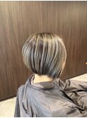 バレイヤージュ風表面ハイライト