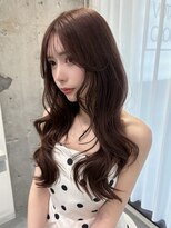 リリー(Lilley)&nbsp;【稲永麻衣】ダブルカラー+顔周りカット+ブラウン+韓国ヘア