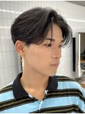 コンパクト毛流れセンターパート
