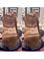 トラップヘアー 髪質改善トリートメント縮毛矯正美髪ヘア艶髪ロング透明感カラー